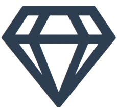 Diamond icon for quality concrete from Plattsburgh Concrete