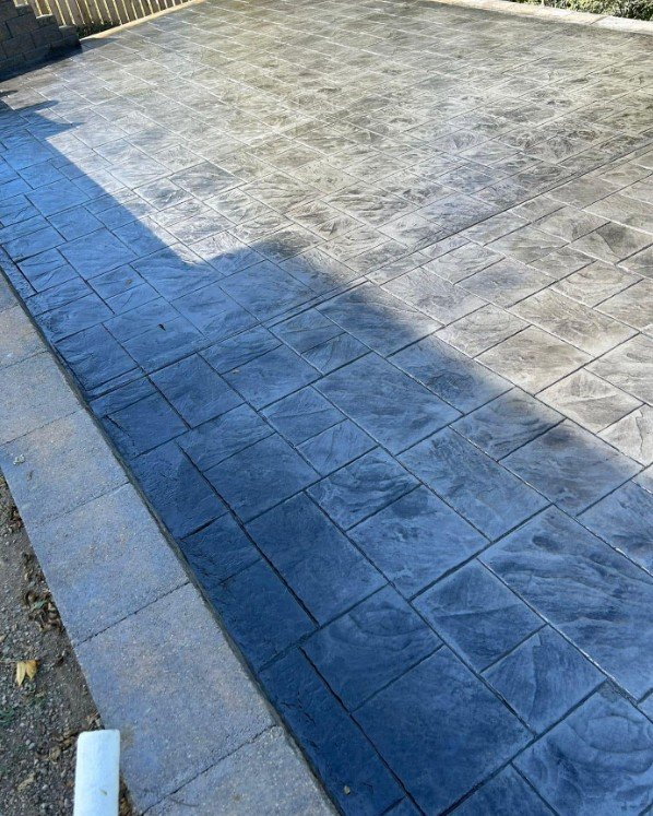 Custom Stamped Concrete Driveway in Plattsburgh, New York