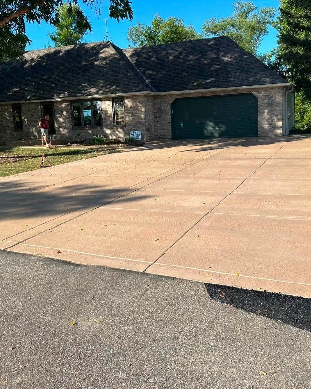 Decorative concrete finish applied for a property in Plattsburgh, New York