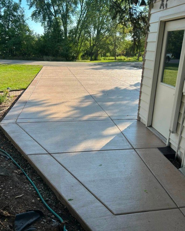 Engraved Decorative Concrete Design in Plattsburgh, New York