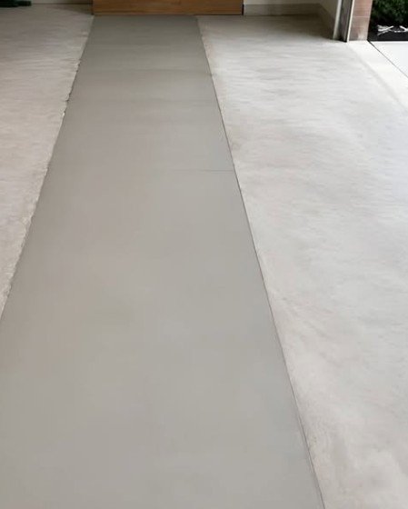 Newly finished concrete garage floor for a home in Plattsburgh, New York